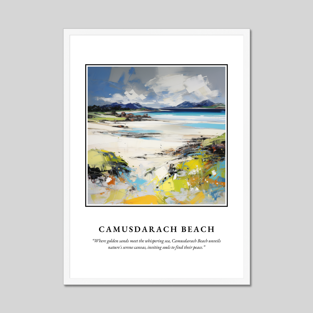 Poster in a white frame