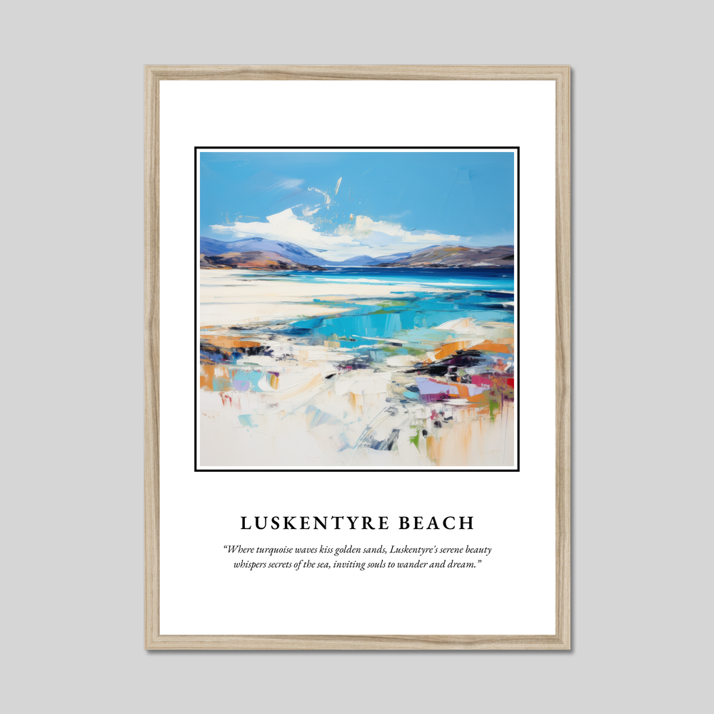 Poster in a natural frame