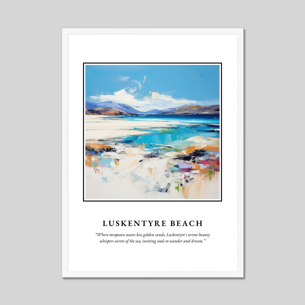 Poster in a white frame