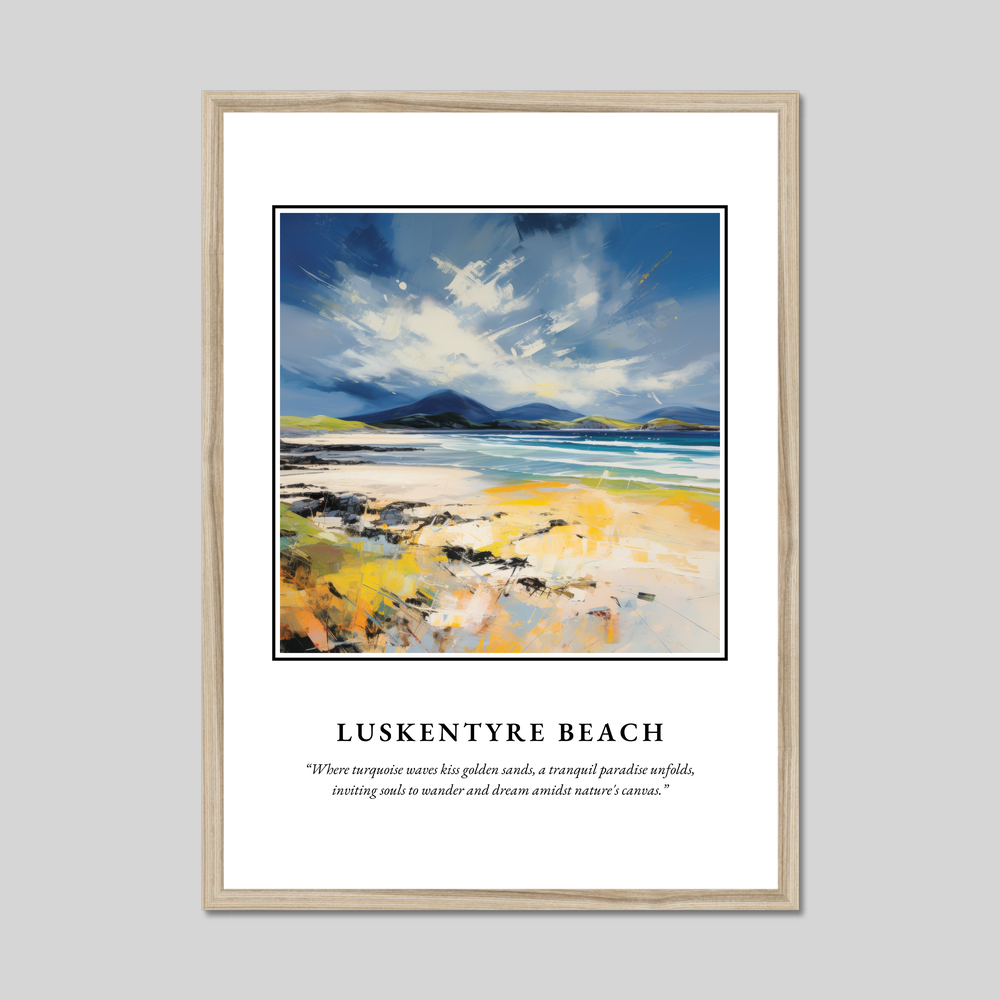 Poster in a natural frame