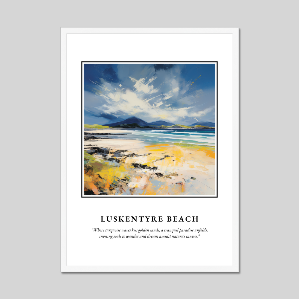 Poster in a white frame