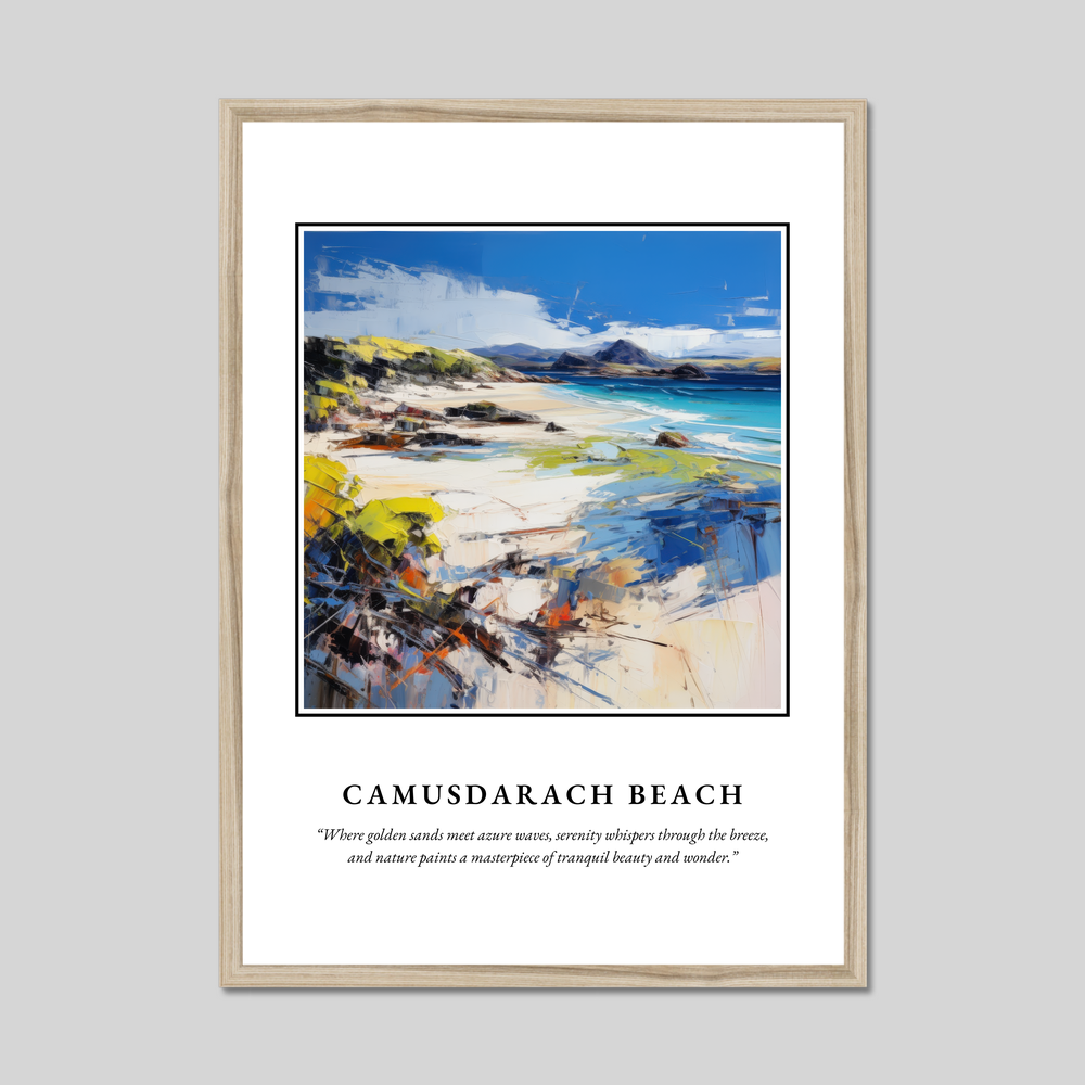 Poster in a natural frame