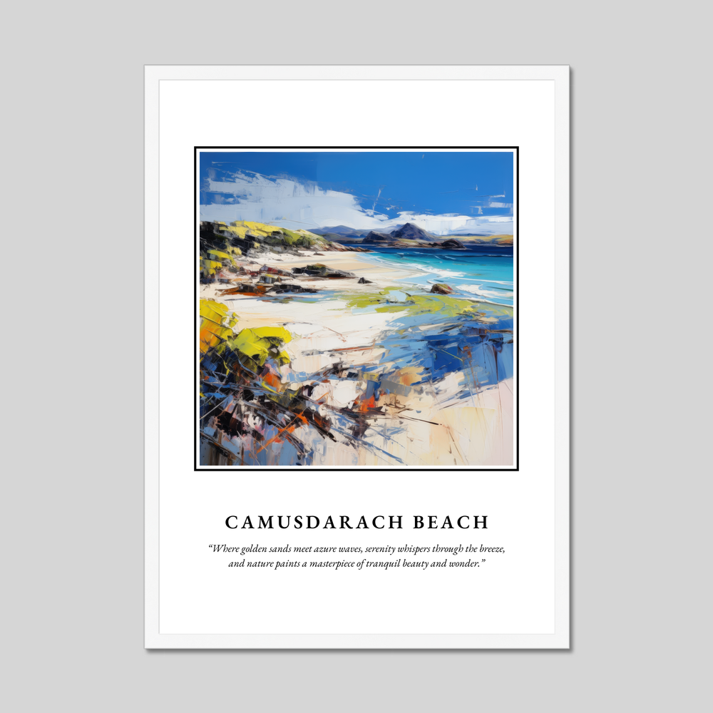 Poster in a white frame