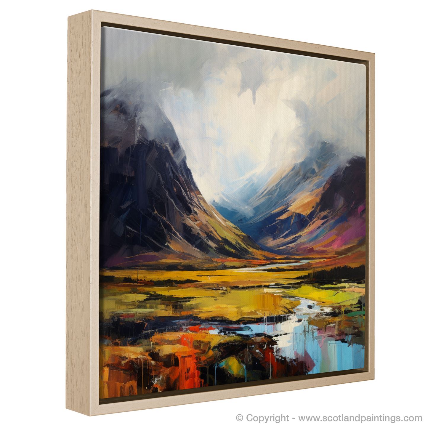Painting and Art Print of Ben Nevis, Highlands. Highland Majesty: An Expressionist Tribute to Ben Nevis.