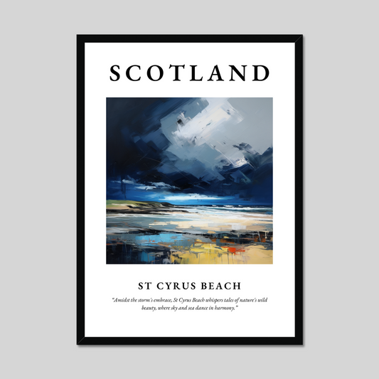 Poster of St Cyrus Beach, Scotland.