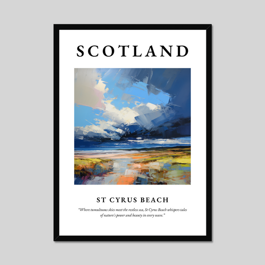 Poster of St Cyrus Beach, Scotland.