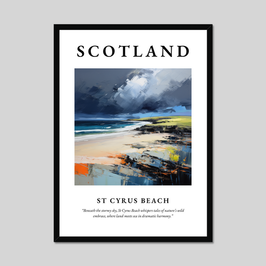 Poster of St Cyrus Beach, Scotland.