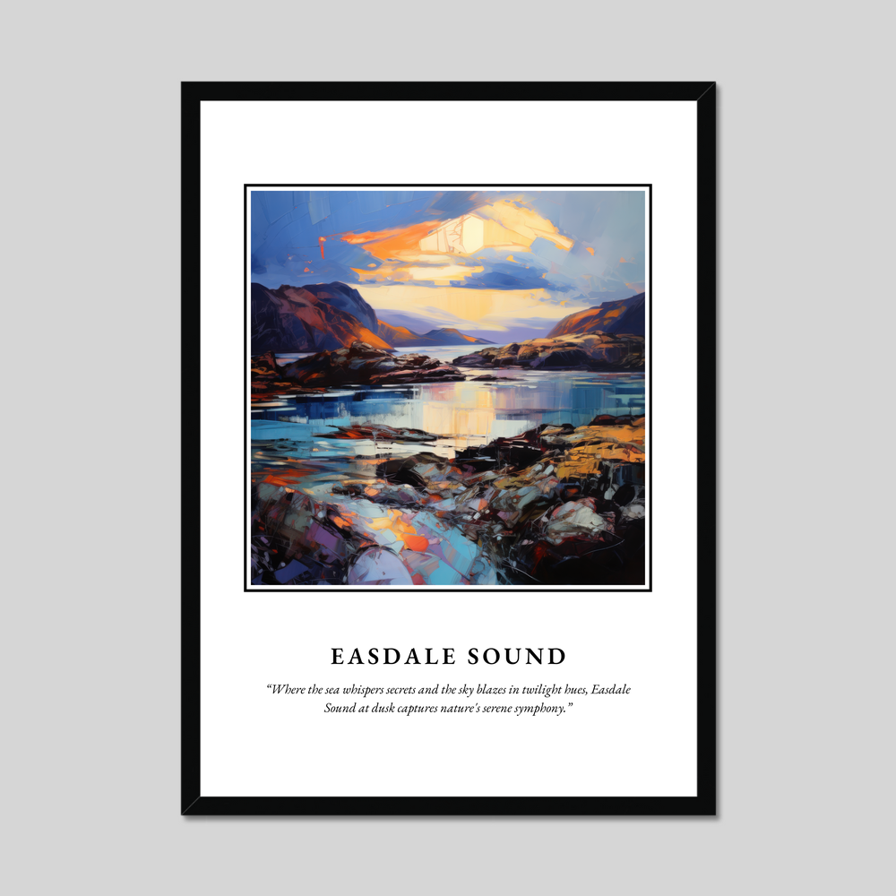 Poster in a black frame