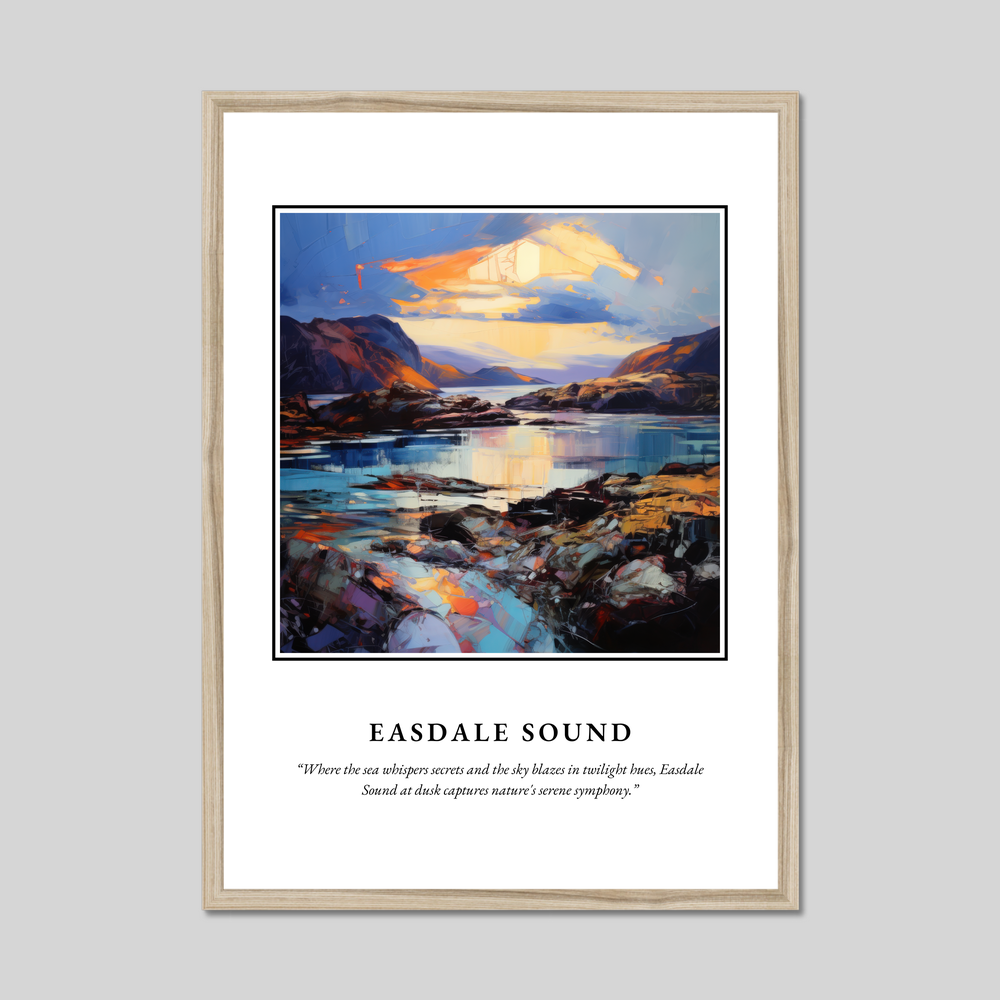 Poster in a natural frame