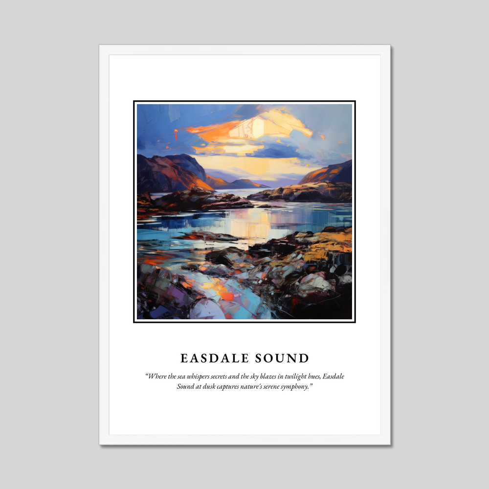 Poster in a white frame