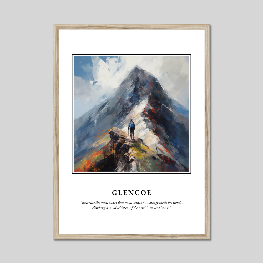 Poster in a natural frame
