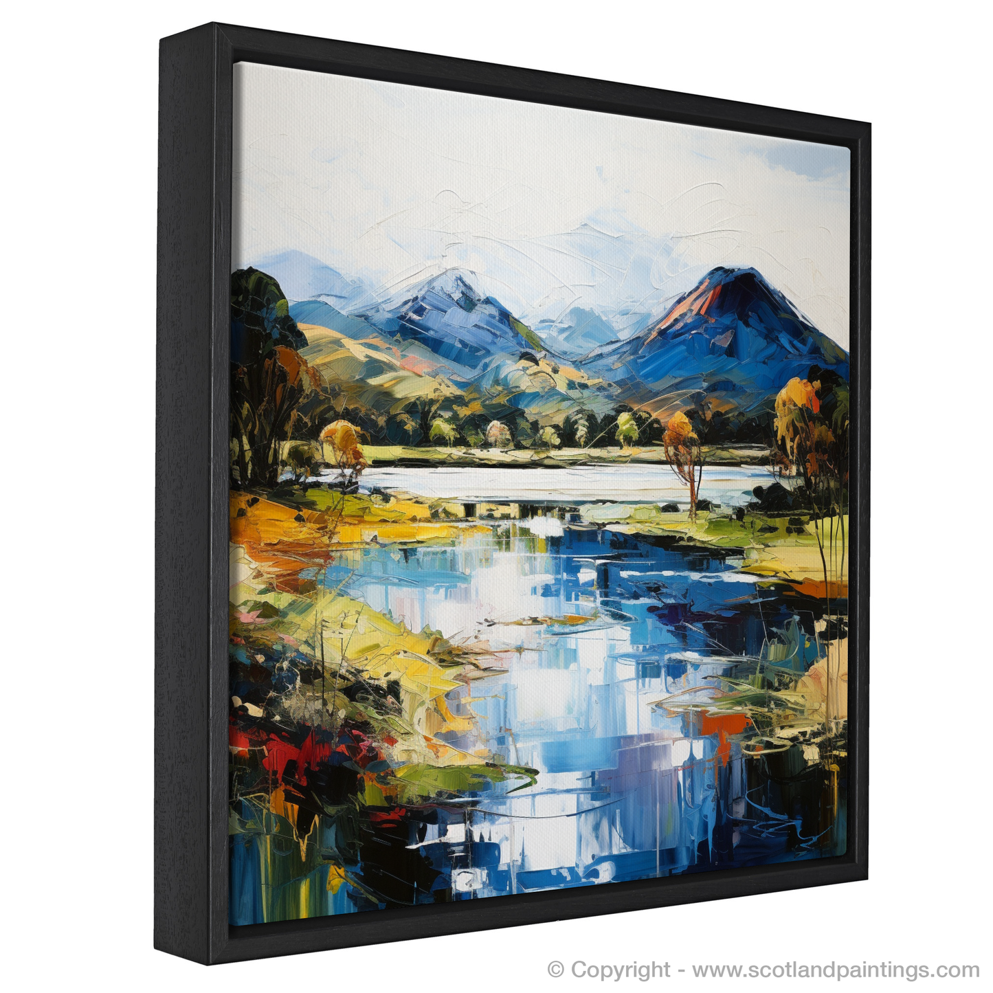 Painting and Art Print of Loch Ard, Stirling entitled "Expressionist Enchantment of Loch Ard".