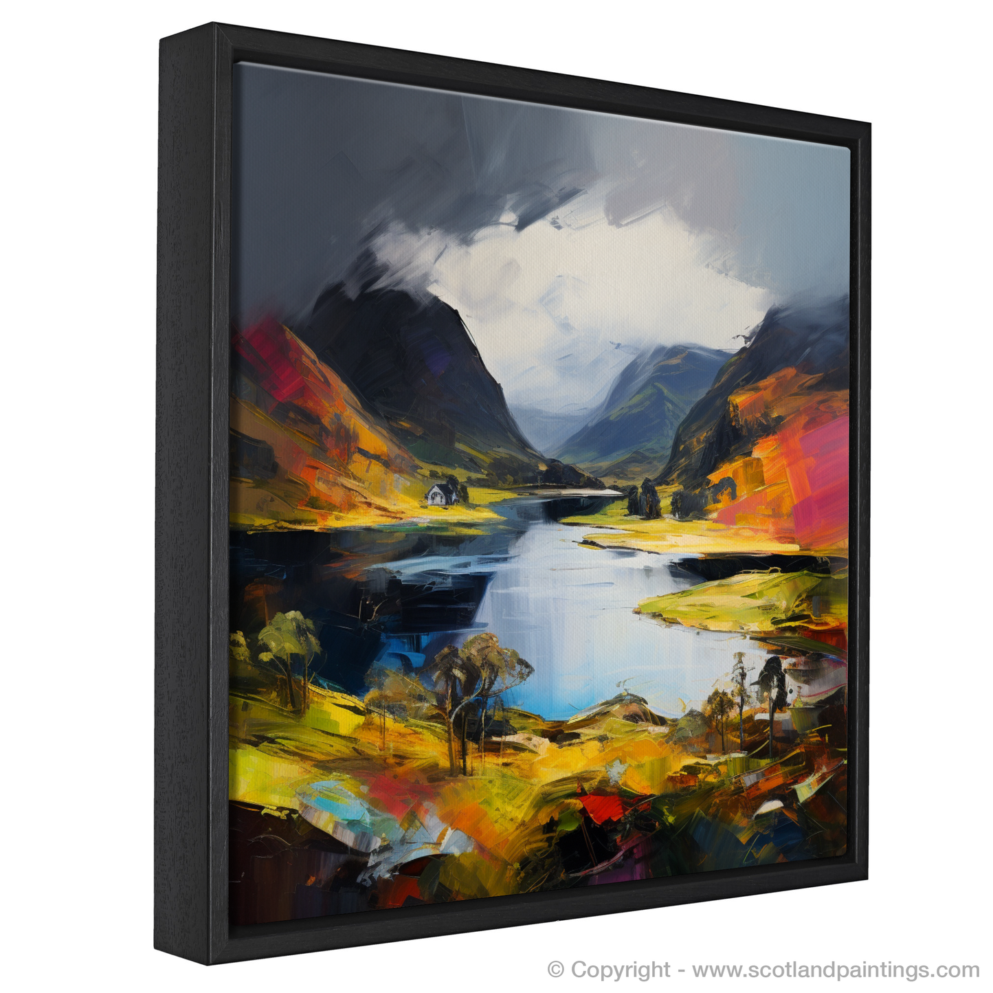 Painting and Art Print of Loch Glencoul, Sutherland entitled "Wild Embrace of Loch Glencoul".