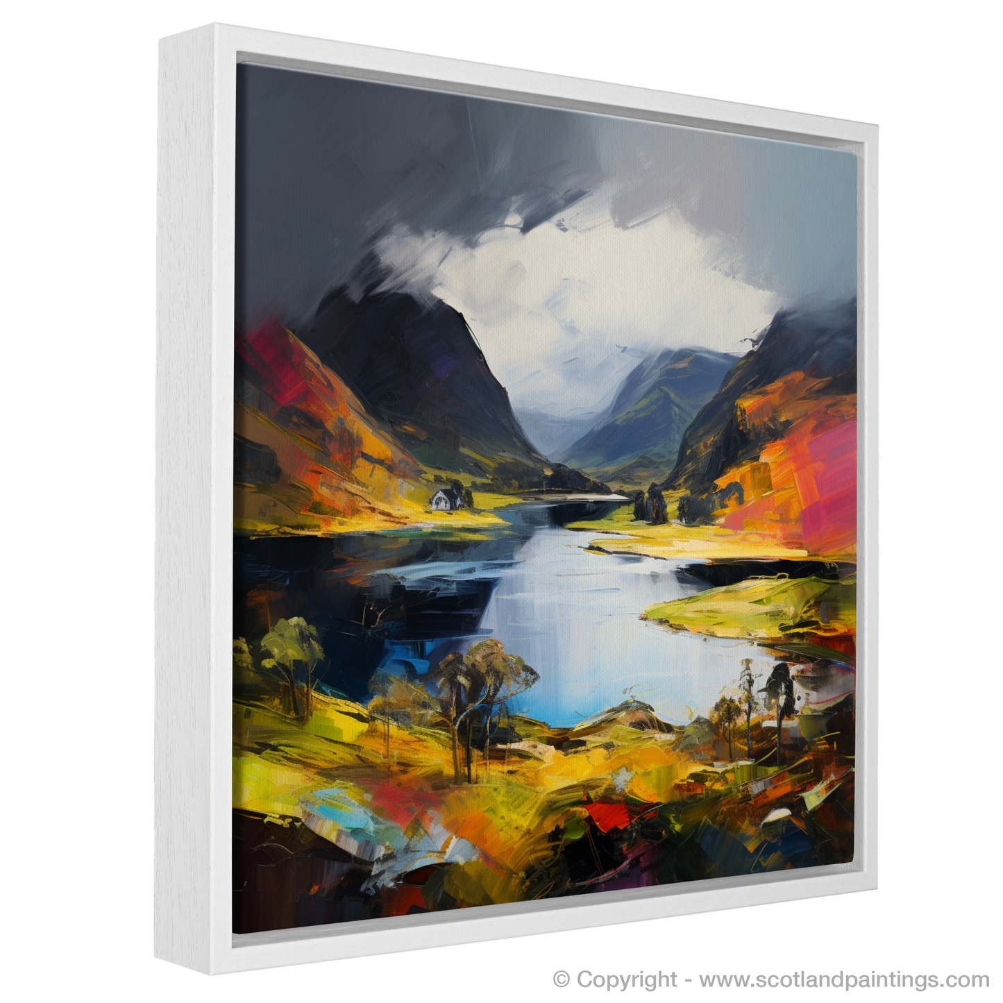 Painting and Art Print of Loch Glencoul, Sutherland entitled "Wild Embrace of Loch Glencoul".