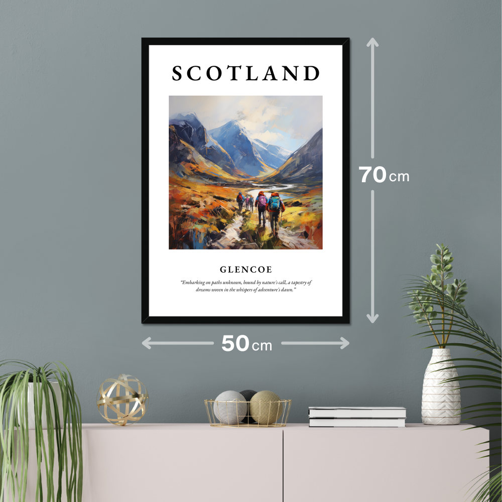Poster of Glencoe hanging on a wall
