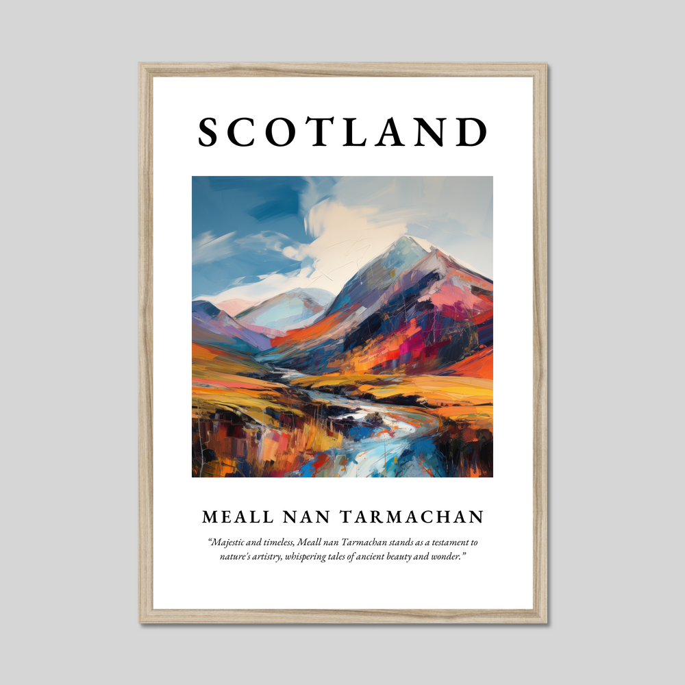 Poster in a natural frame with the word Scotland