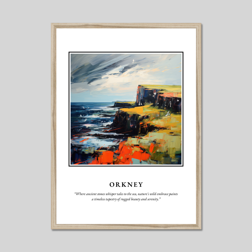 Poster in a natural frame