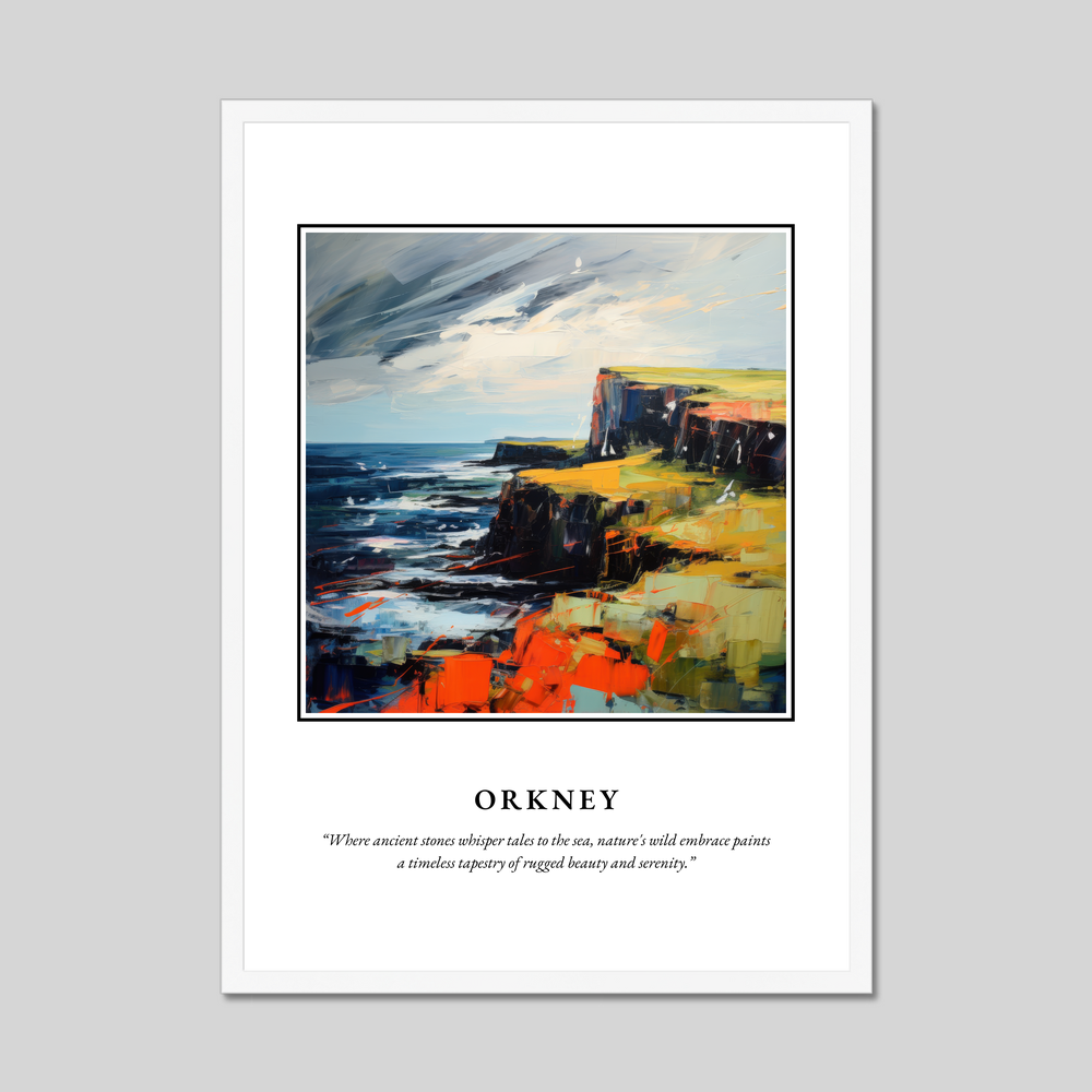 Poster in a white frame