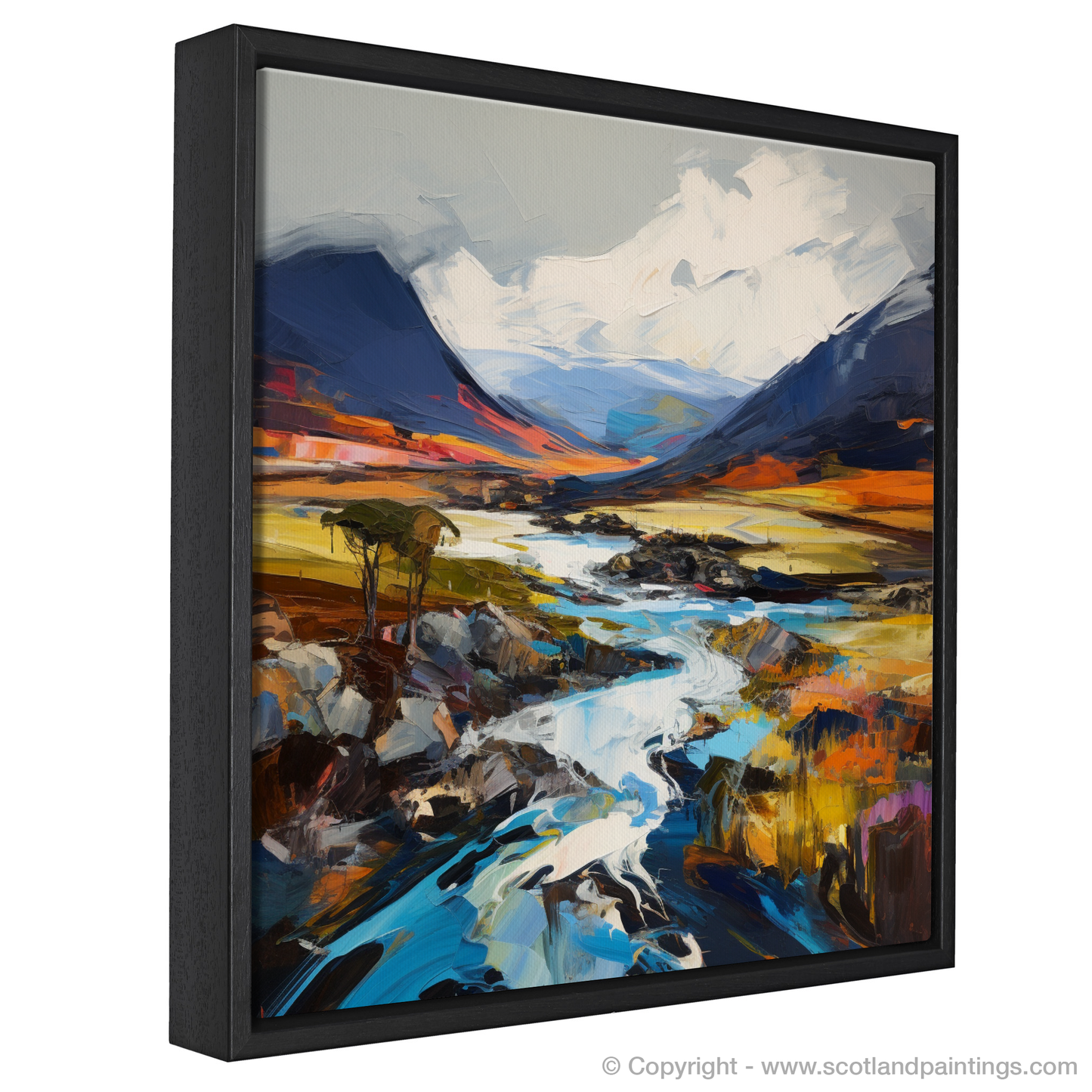 Painting and Art Print of Geal-chàrn (Drumochter) entitled "Expressionist Essence of Geal-chàrn".