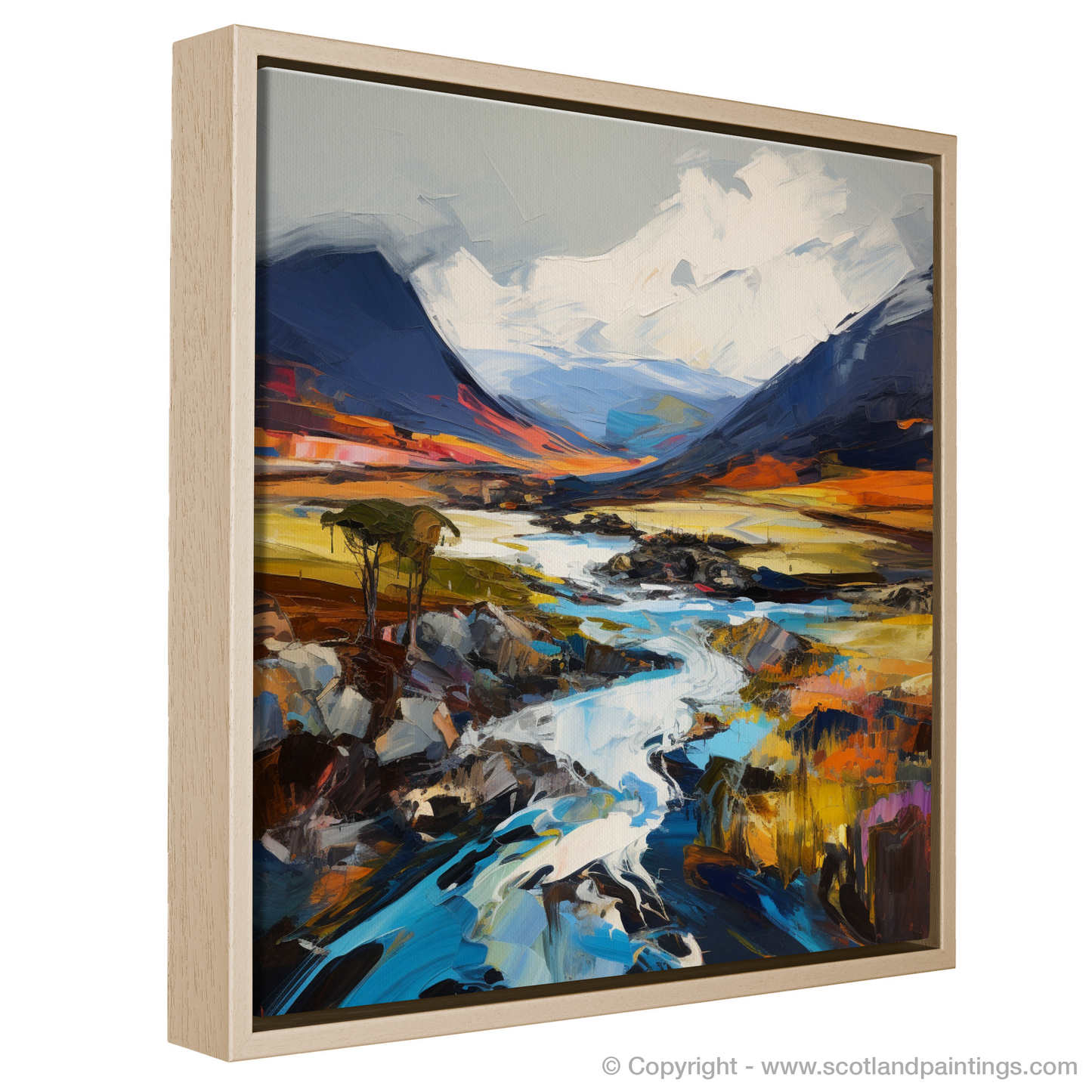 Painting and Art Print of Geal-chàrn (Drumochter) entitled "Expressionist Essence of Geal-chàrn".