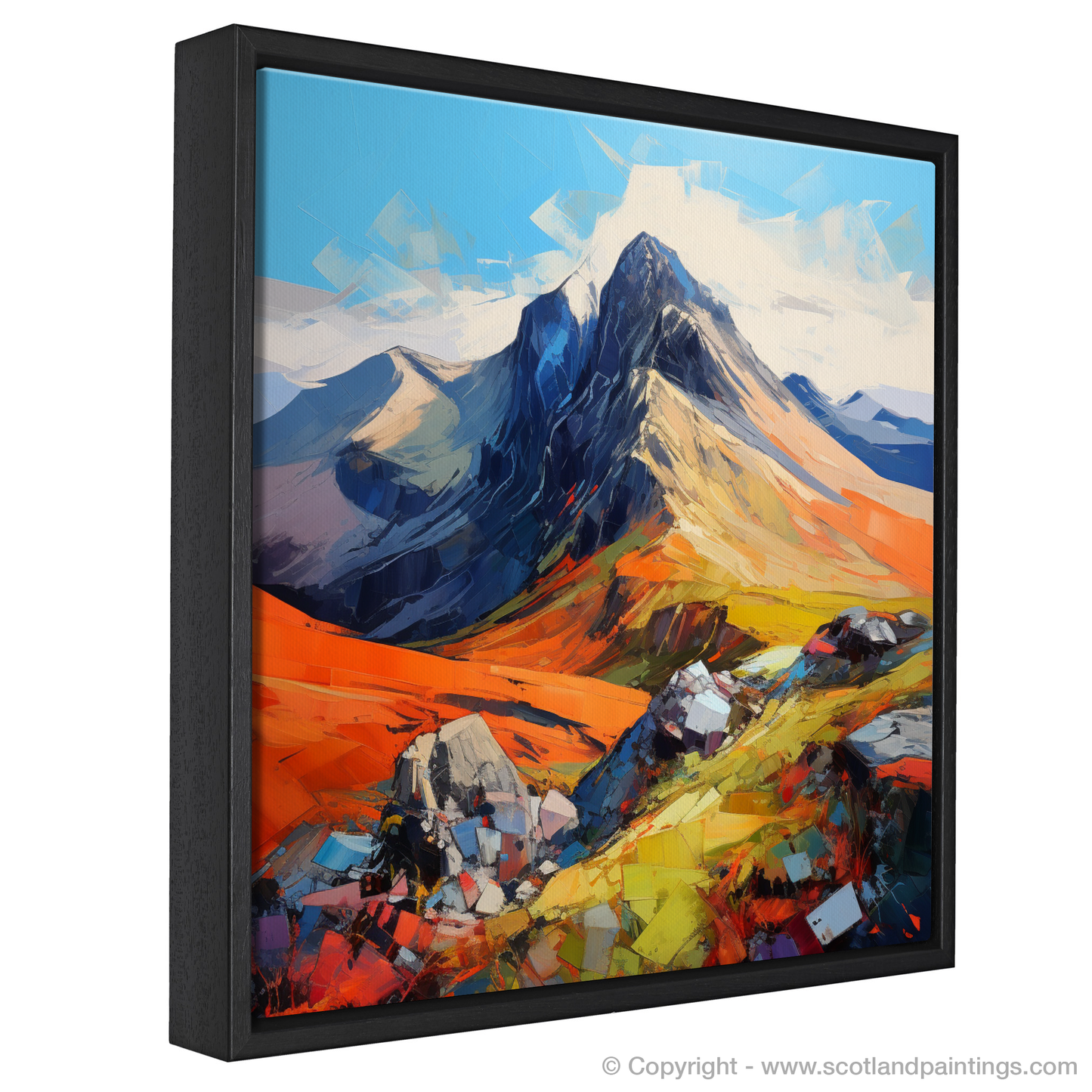Painting and Art Print of The Cobbler, Arrochar Alps entitled "Majestic Cobbler: An Expressionist Tribute to Scottish Highlands".