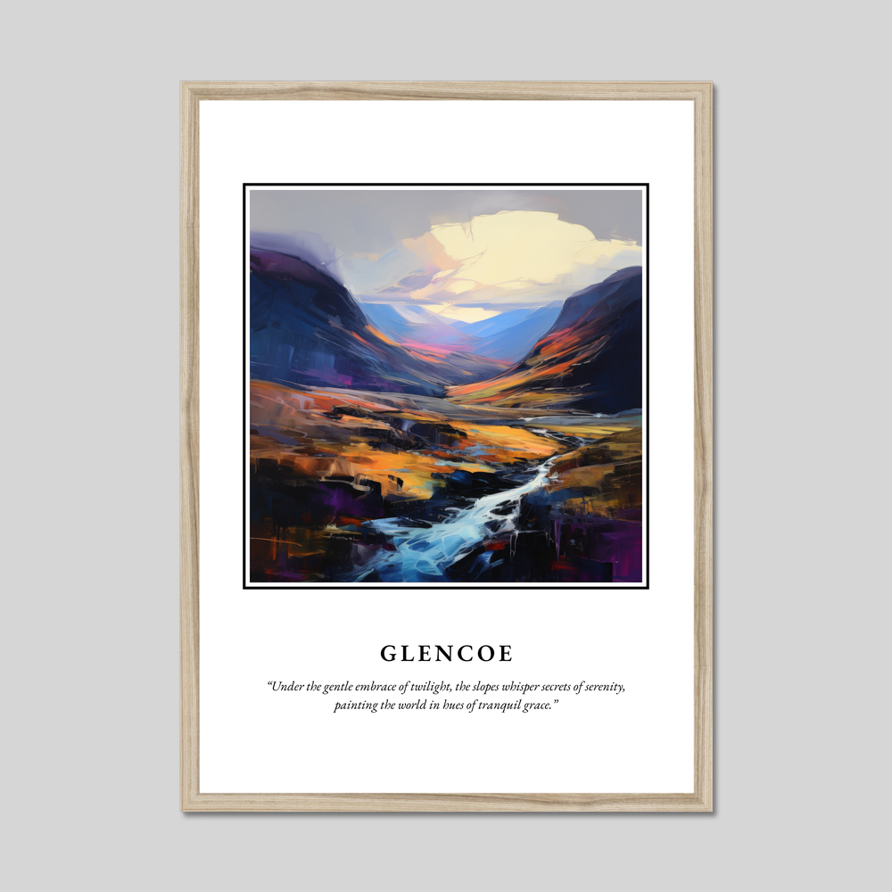 Poster in a natural frame