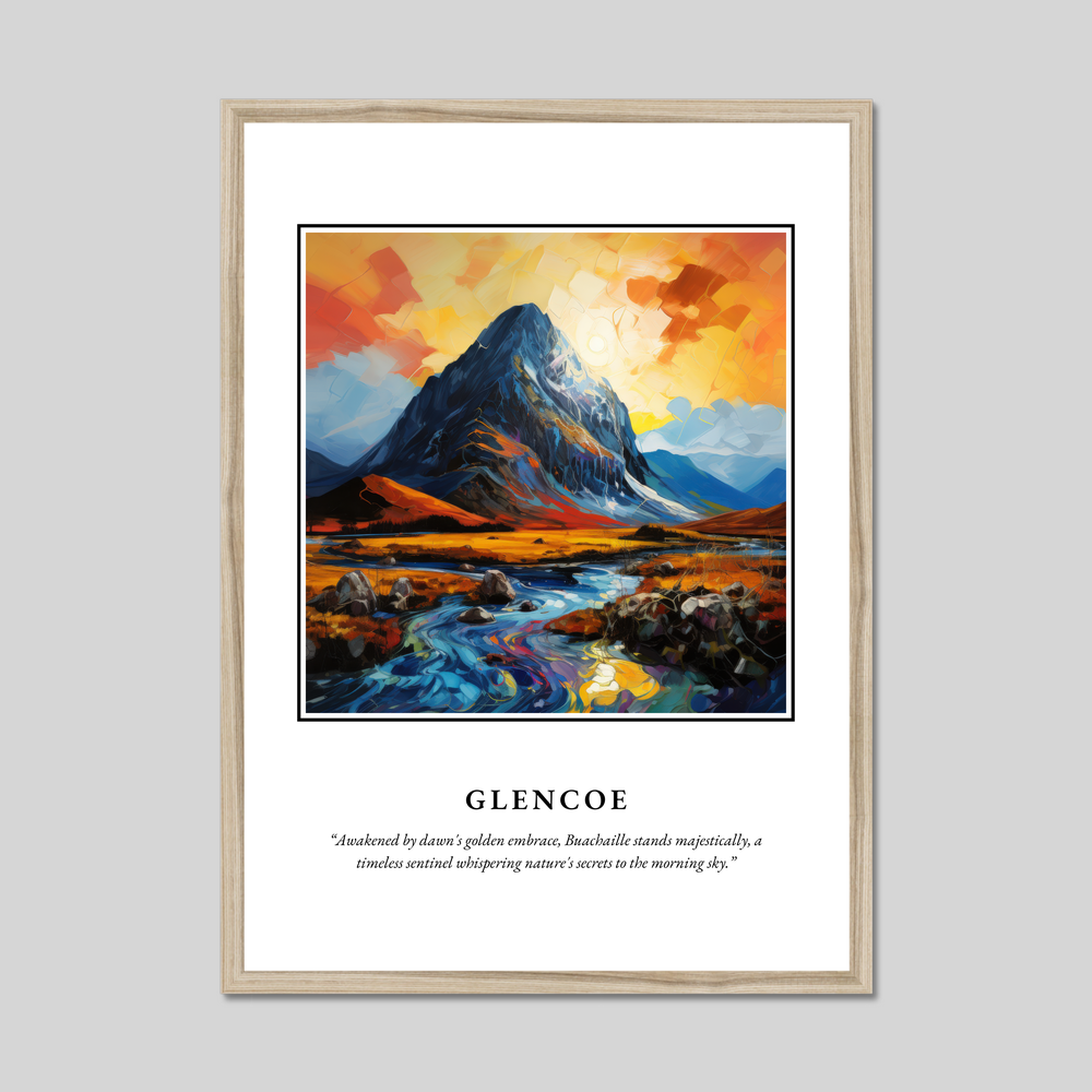 Poster in a natural frame