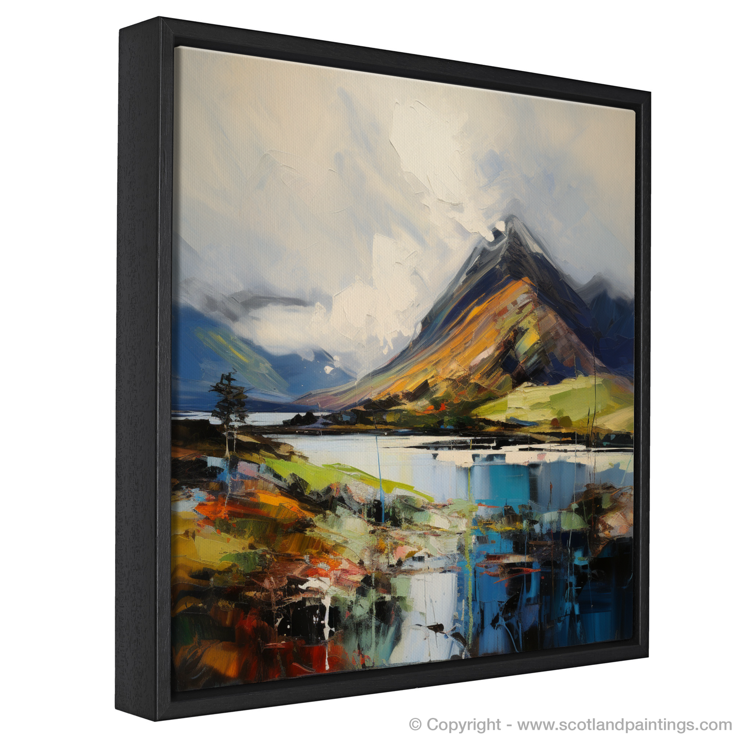 Painting and Art Print of Beinn Alligin, Wester Ross entitled "Highland Embrace: An Expressionist Ode to Beinn Alligin".