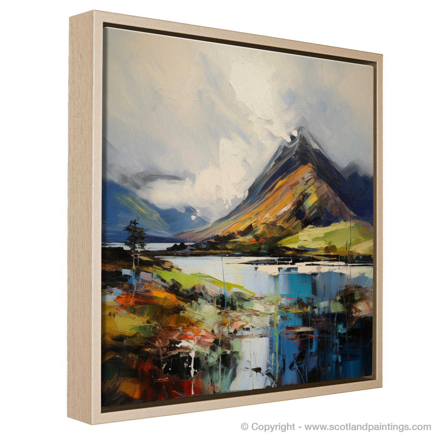 Painting and Art Print of Beinn Alligin, Wester Ross entitled "Highland Embrace: An Expressionist Ode to Beinn Alligin".