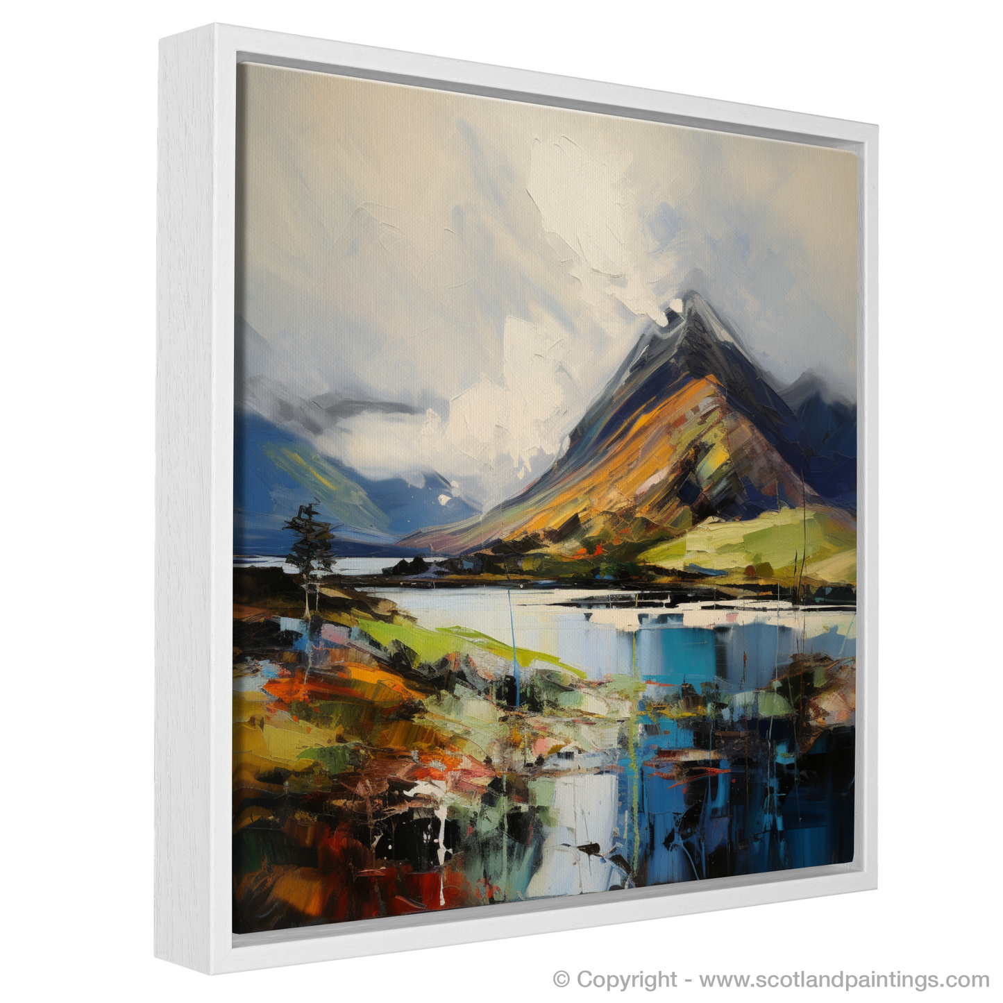 Painting and Art Print of Beinn Alligin, Wester Ross entitled "Highland Embrace: An Expressionist Ode to Beinn Alligin".