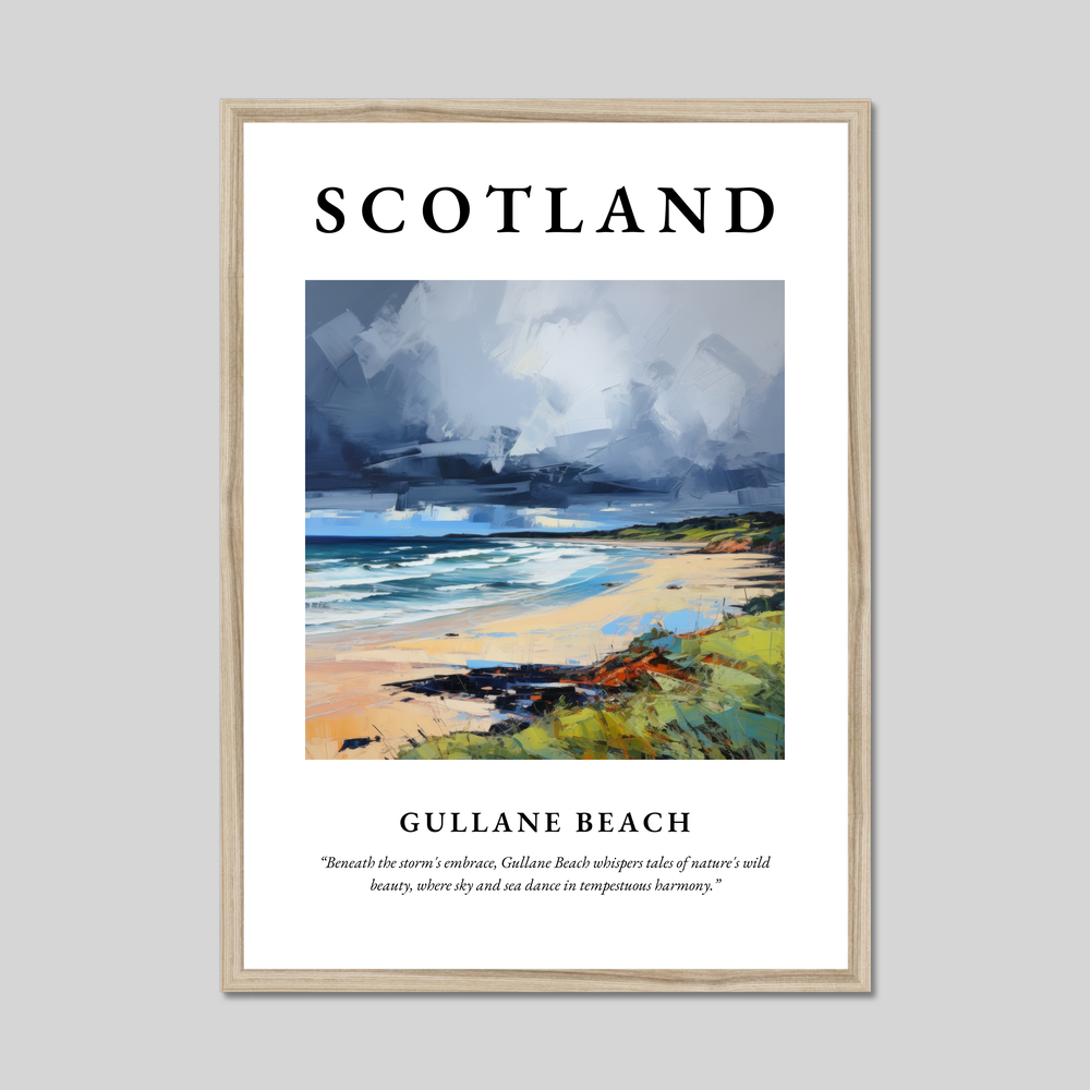 Poster in a natural frame with the word Scotland