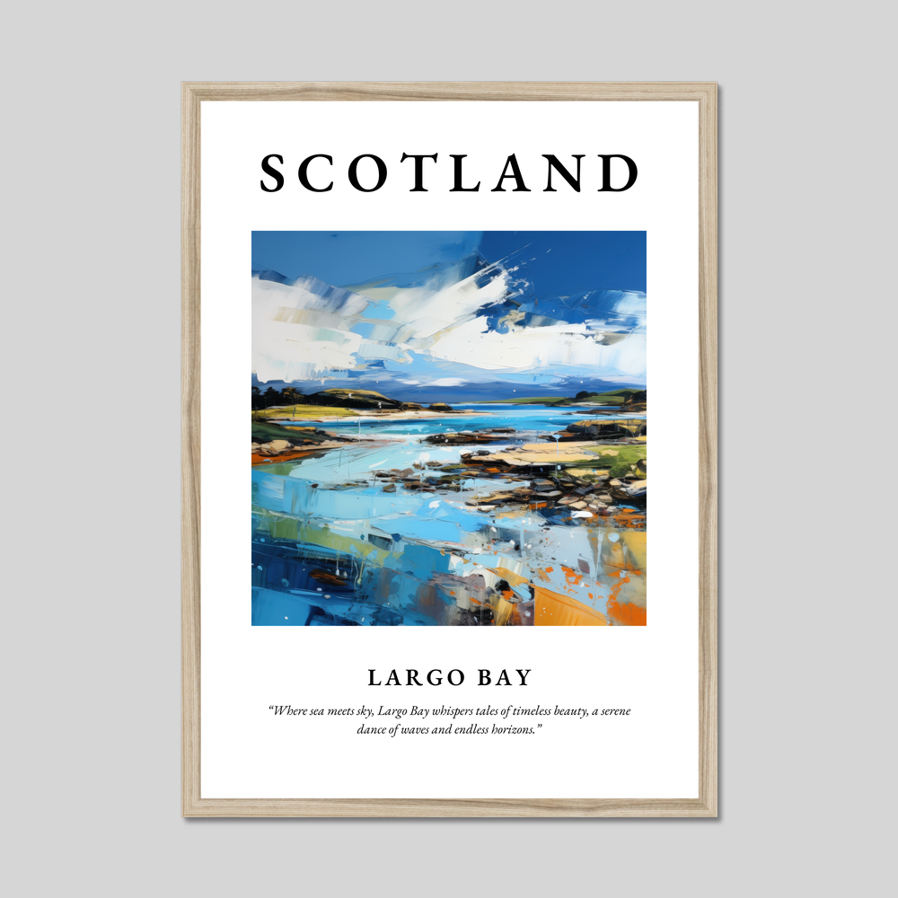 Poster in a natural frame with the word Scotland