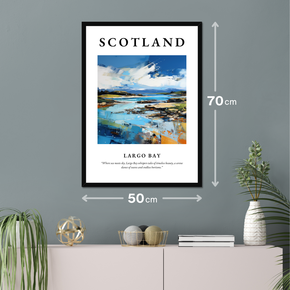 Poster of Largo Bay hanging on a wall