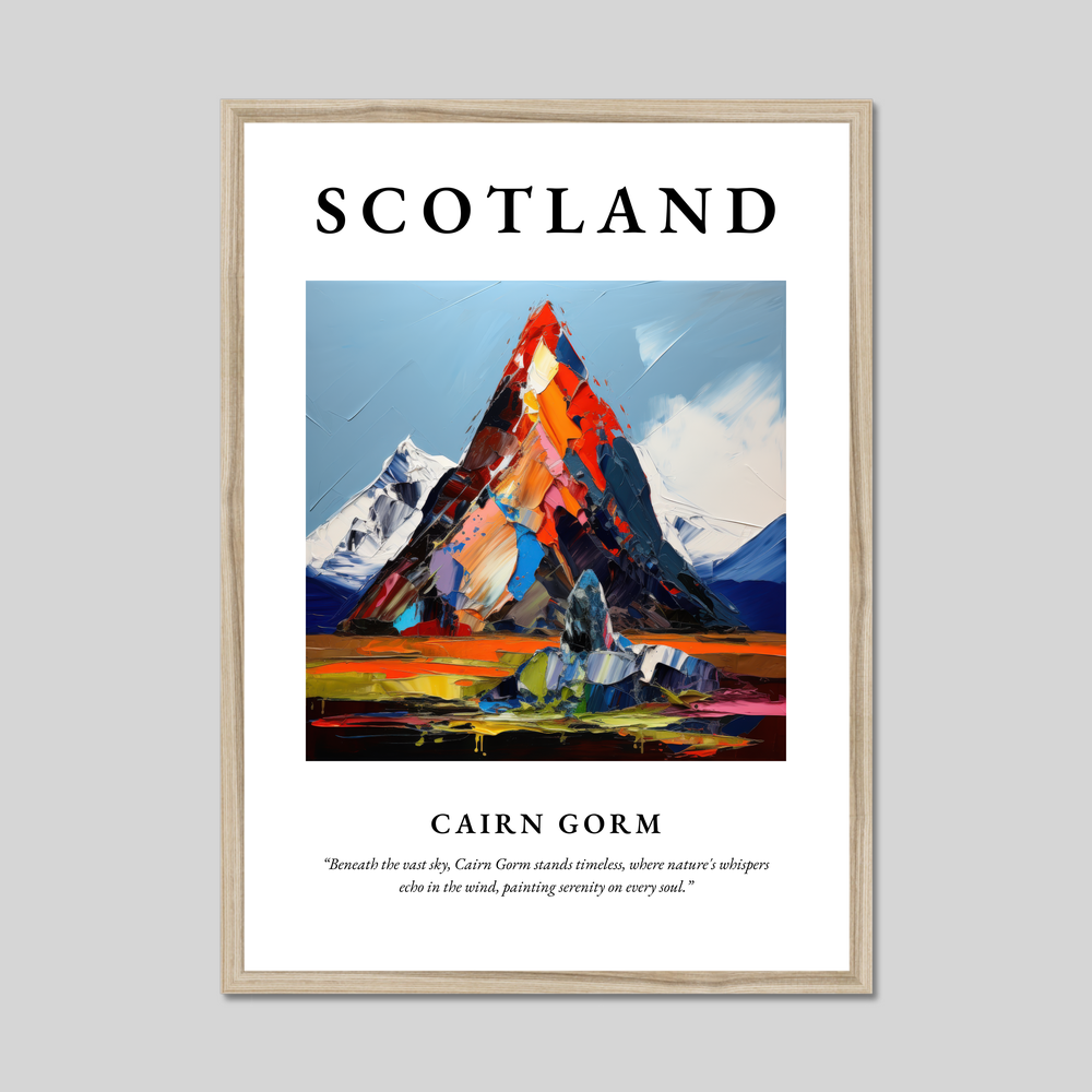 Poster in a natural frame with the word Scotland