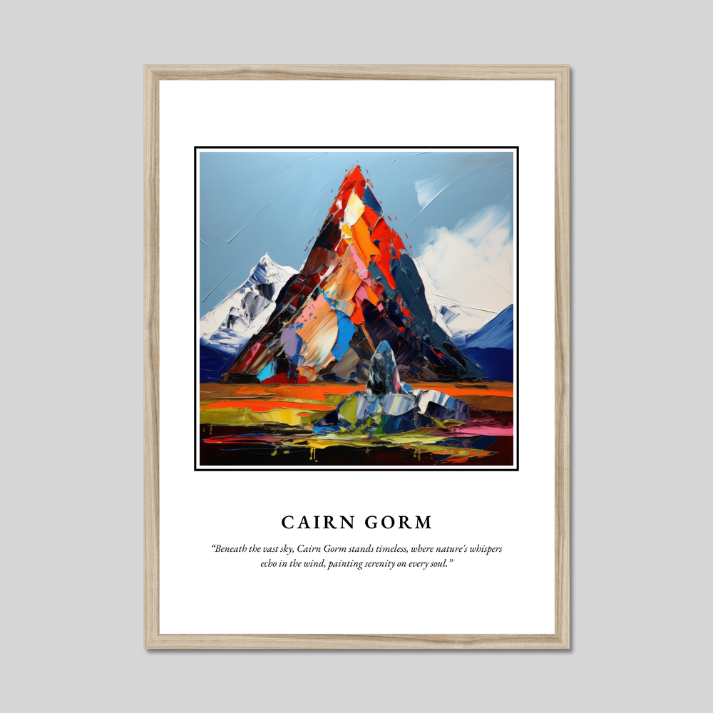 Poster in a natural frame