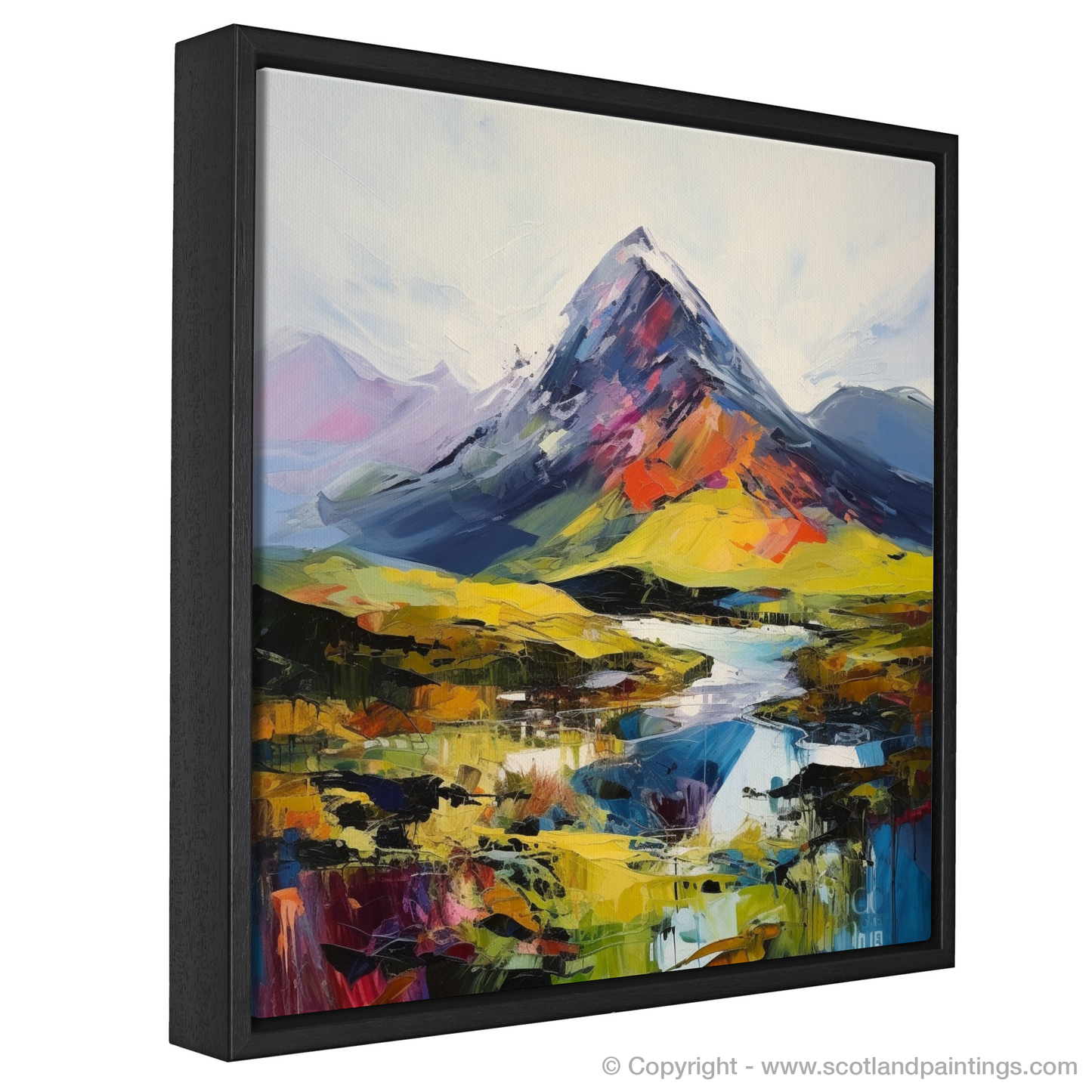 Painting and Art Print of Beinn Ghlas entitled "Beinn Ghlas: An Expressionist Ode to the Scottish Highlands".