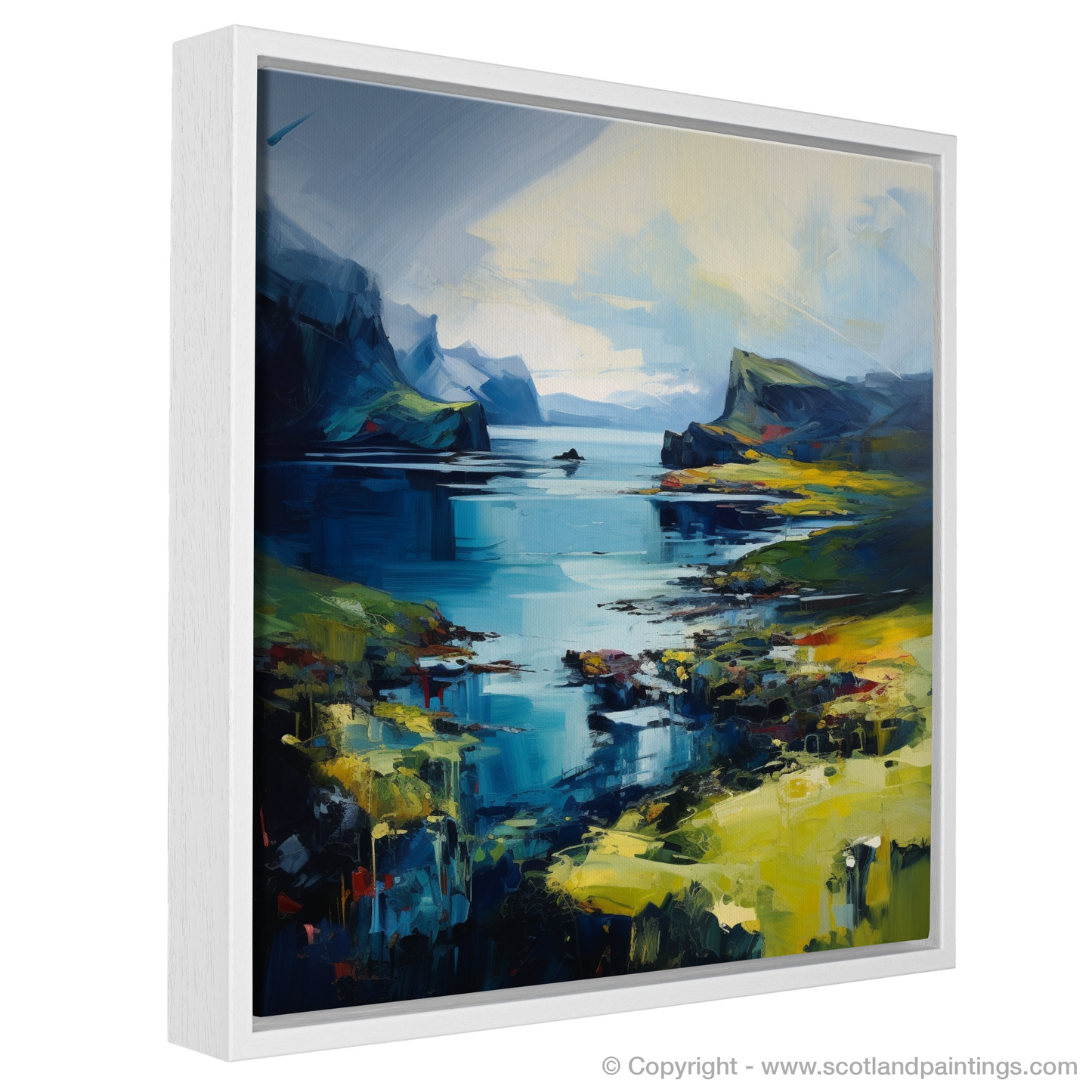 Painting and Art Print of Isle of Skye's smaller isles, Inner Hebrides entitled "Isle of Skye's Wild Isles: An Expressionist Ode".