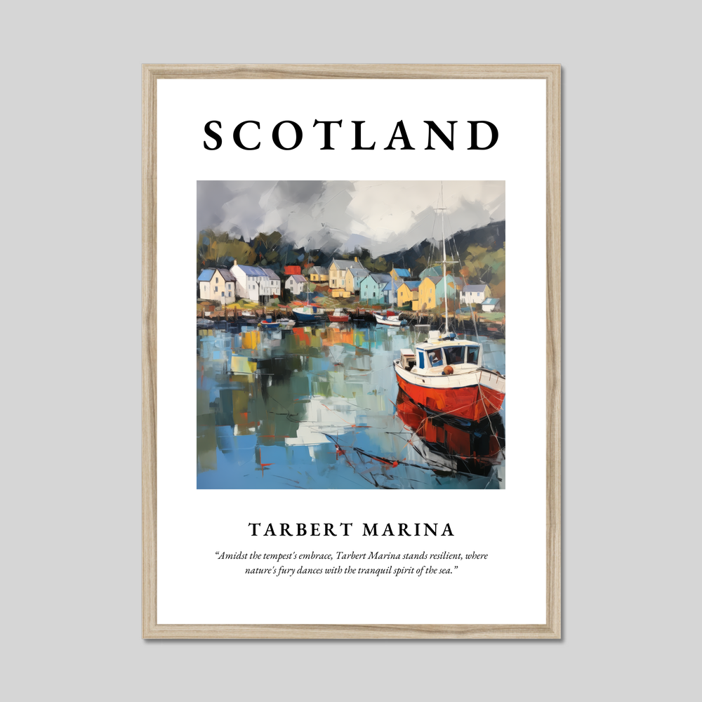 Poster in a natural frame with the word Scotland