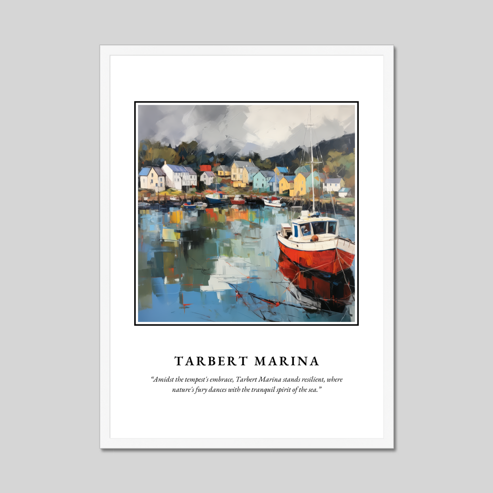 Poster in a white frame