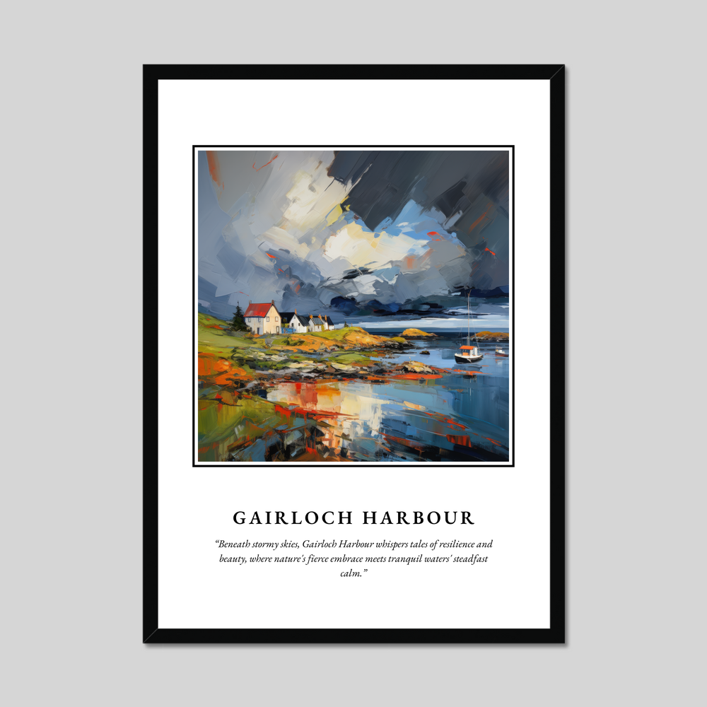 Poster in a black frame