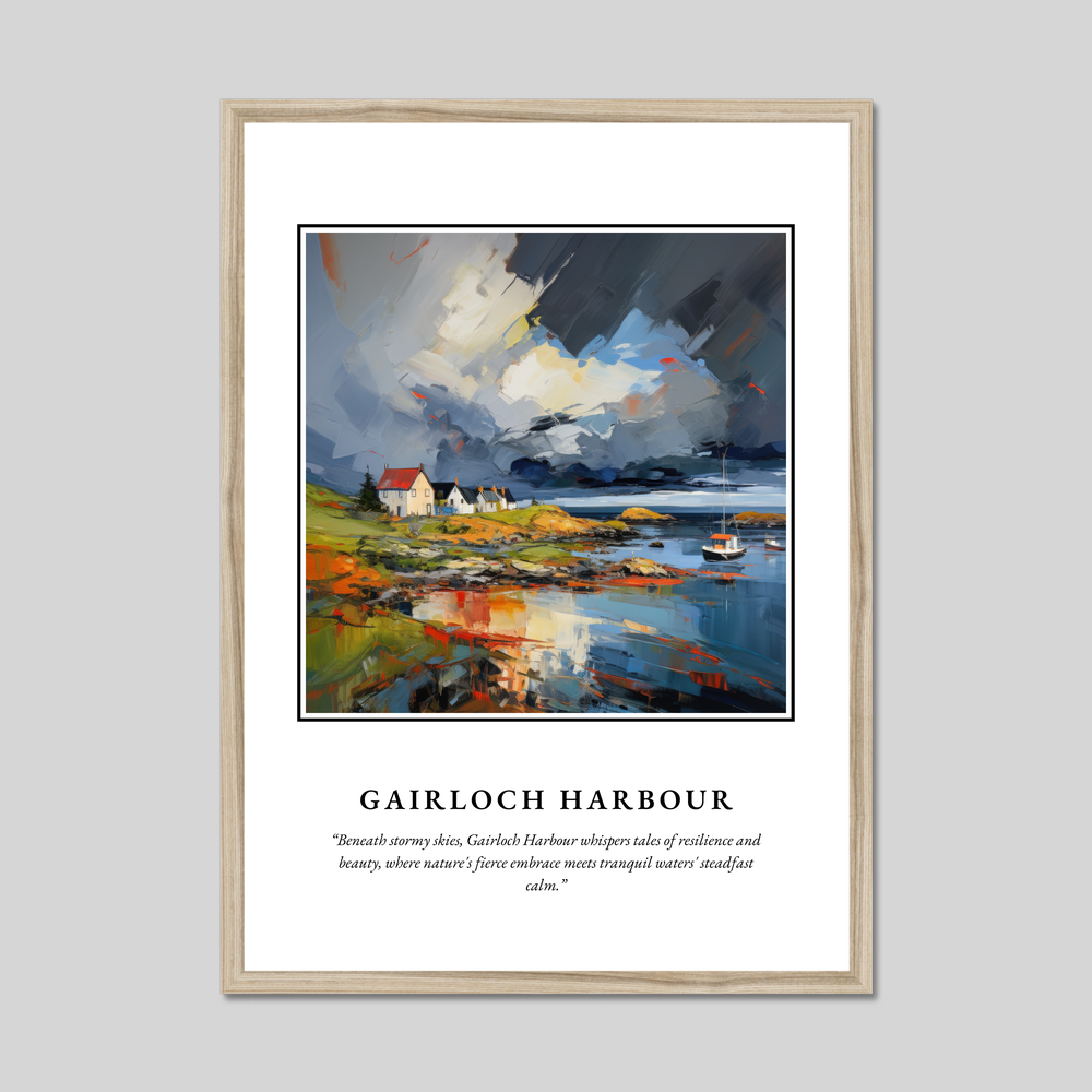 Poster in a natural frame