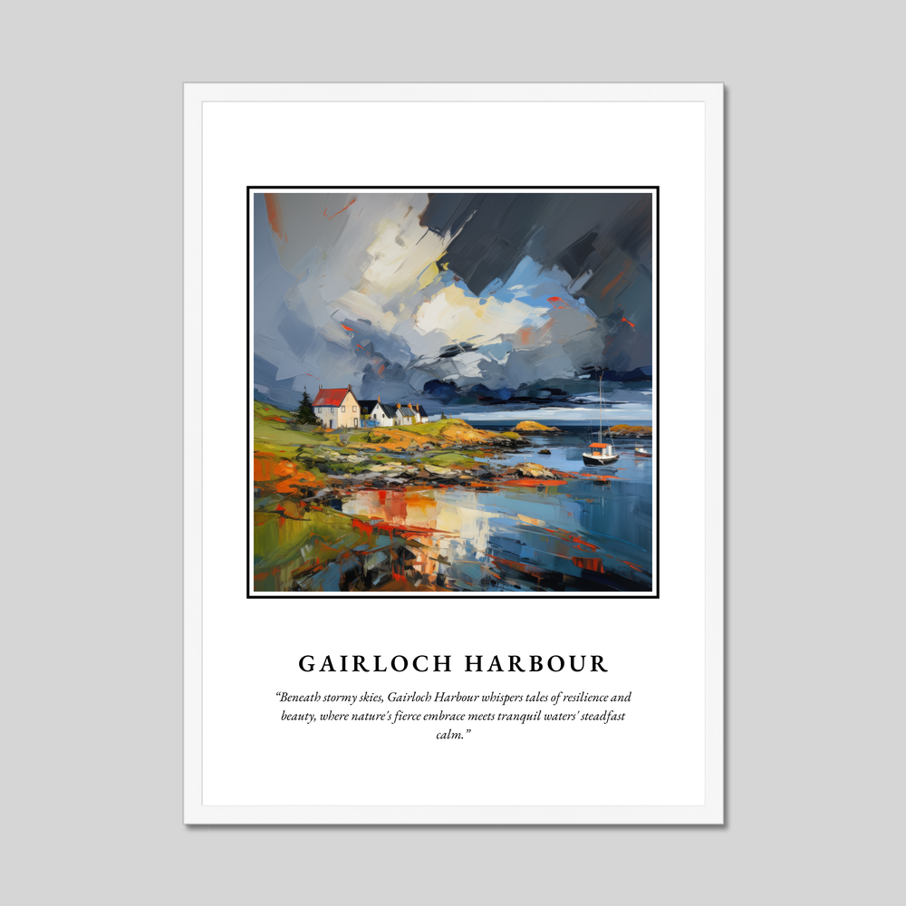 Poster in a white frame