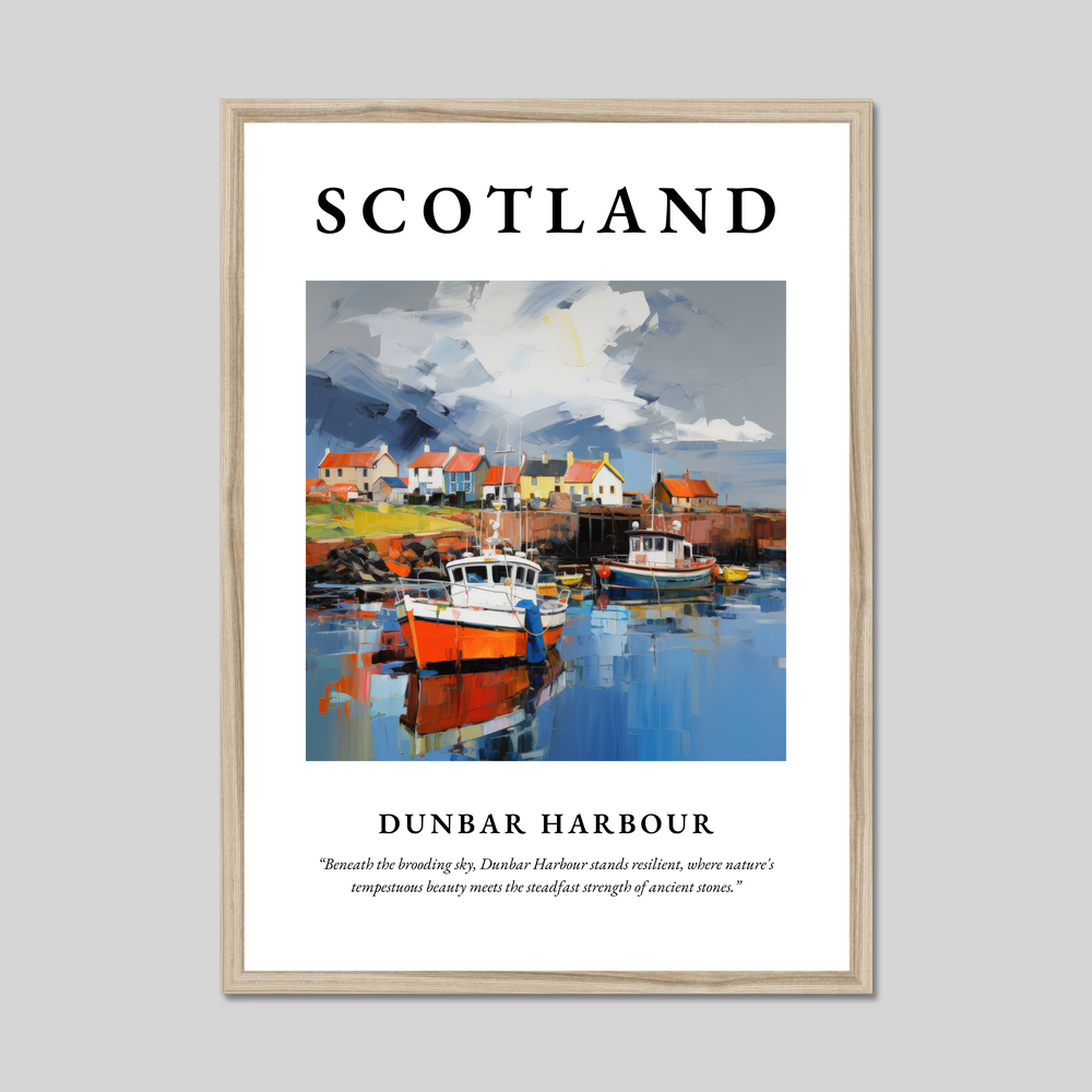 Poster in a natural frame with the word Scotland