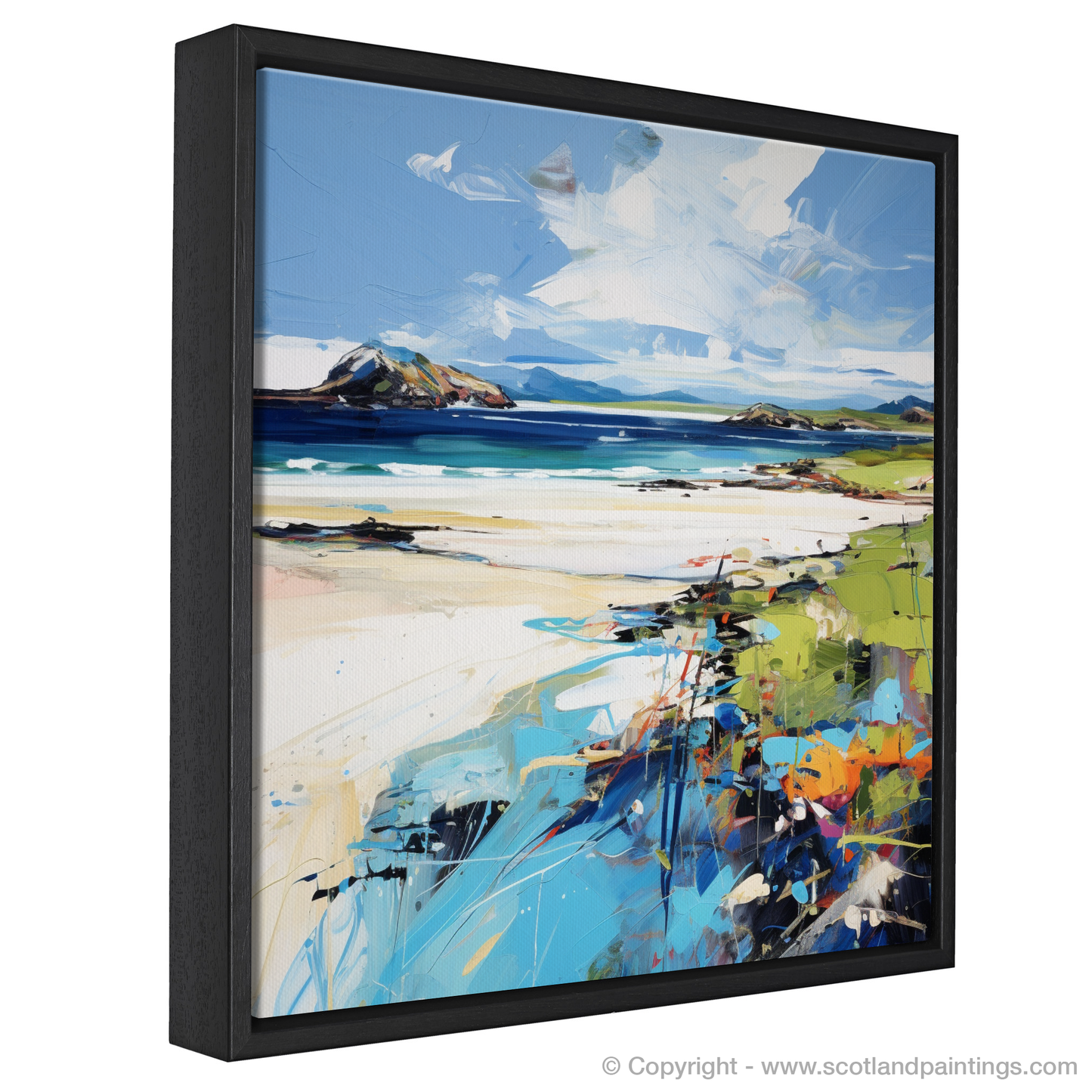 Painting and Art Print of Camusdarach Beach entitled "Expressionist Ode to Camusdarach Beach".