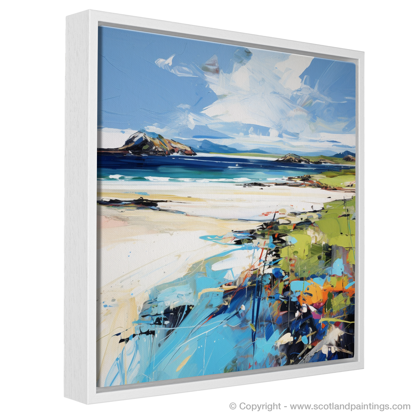 Painting and Art Print of Camusdarach Beach entitled "Expressionist Ode to Camusdarach Beach".