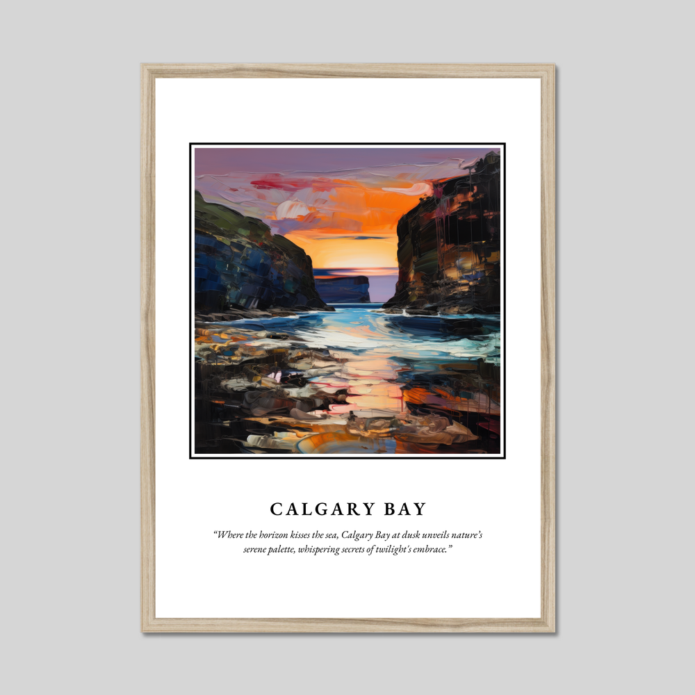 Poster in a natural frame