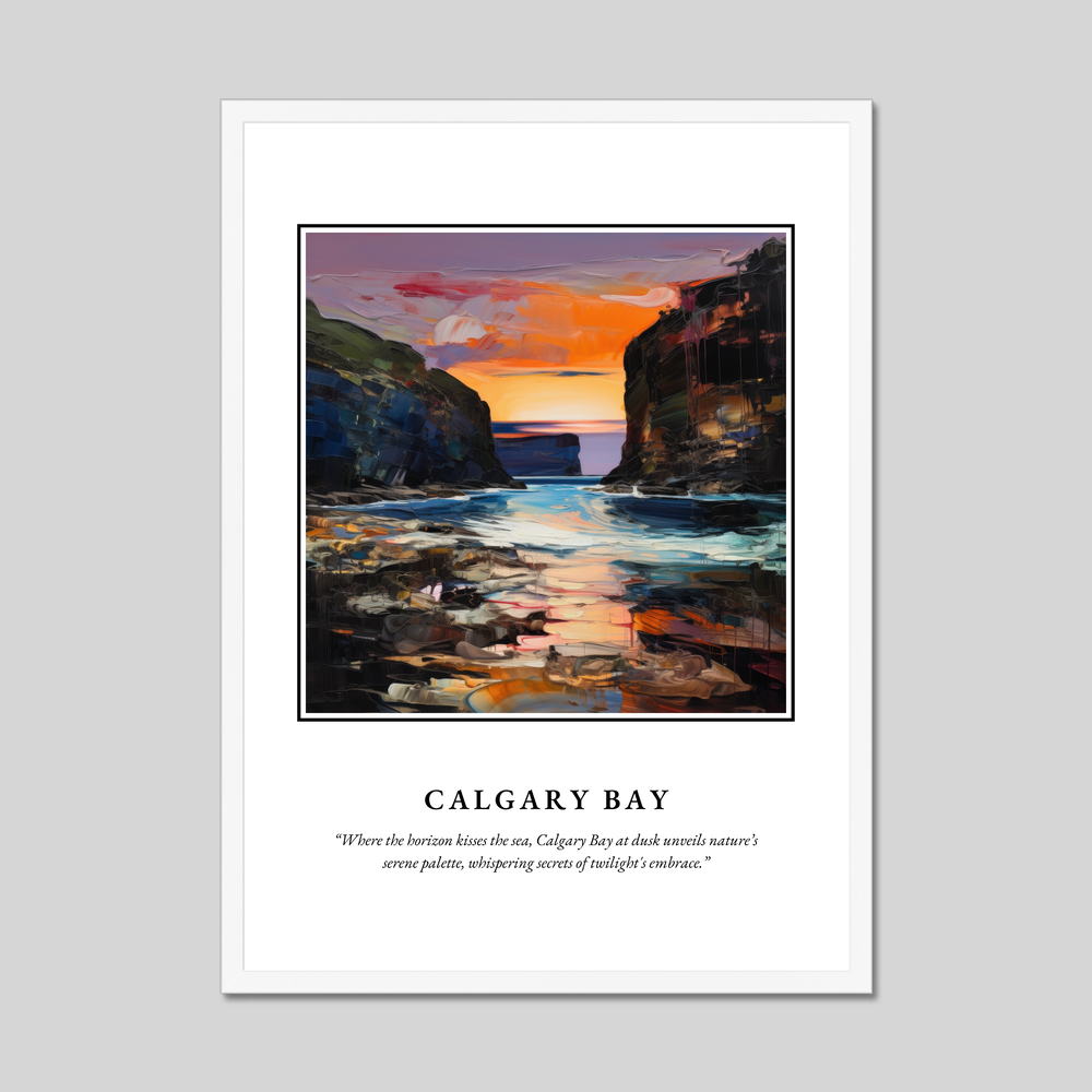 Poster in a white frame