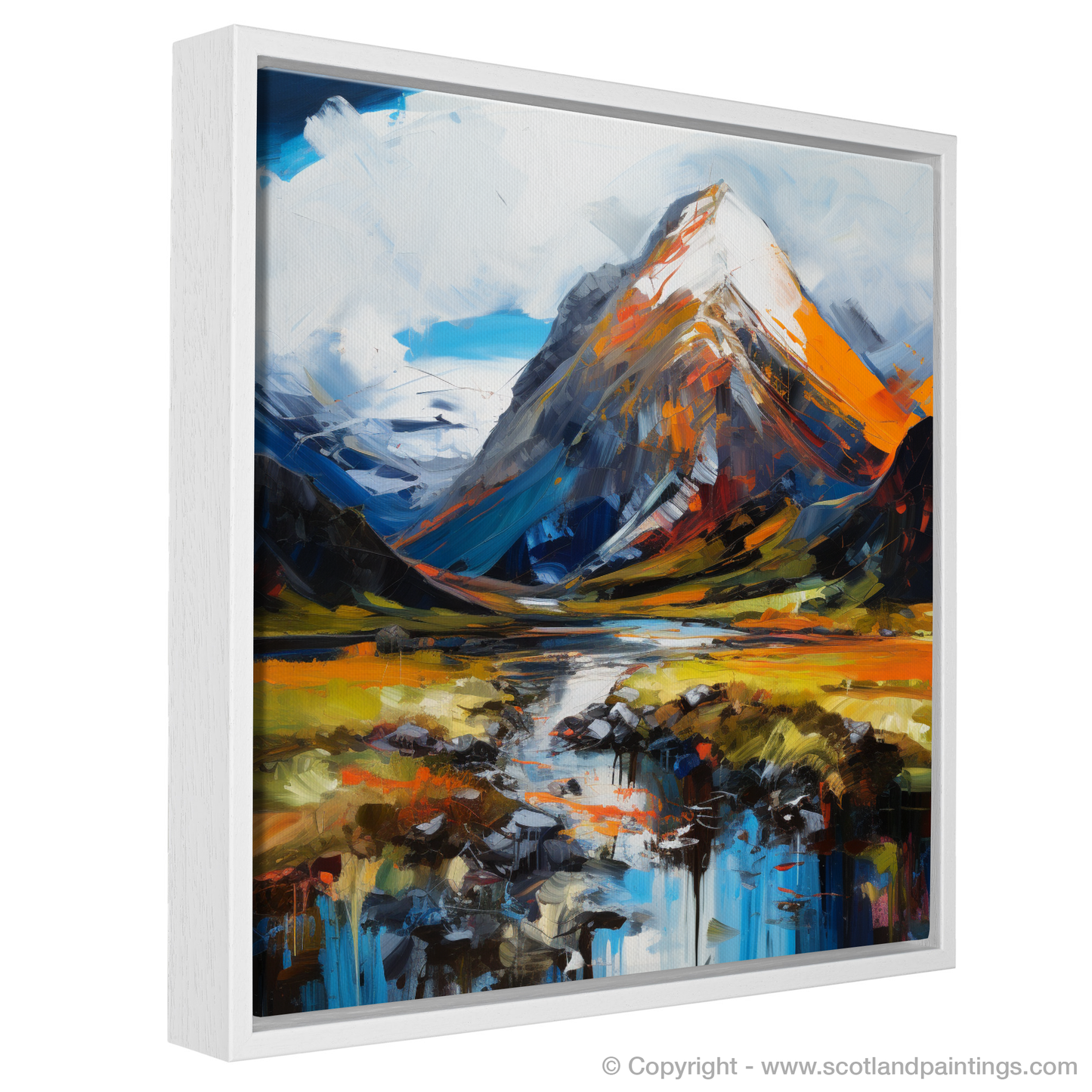 Painting and Art Print of Ben Nevis. Majestic Ben Nevis: An Expressionist Homage to Scotland's Highest Peak.