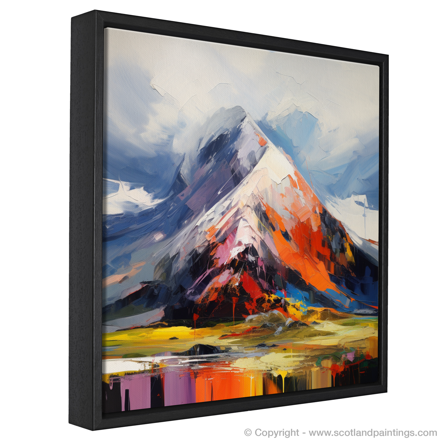 Painting and Art Print of Ben Nevis entitled "Fiery Summit: The Essence of Ben Nevis".