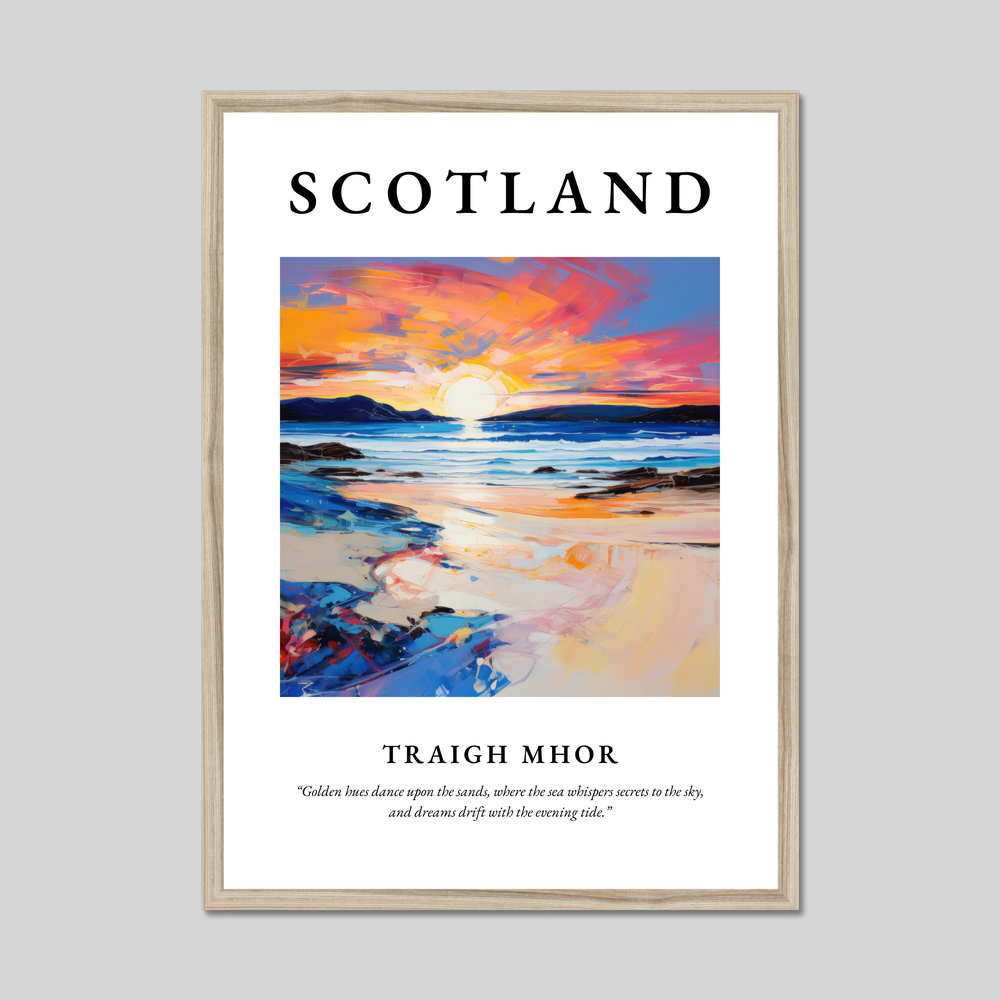 Poster in a natural frame with the word Scotland